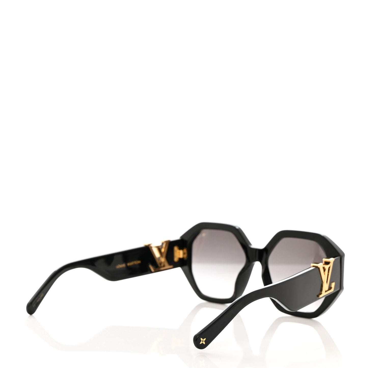 Acetate LV Icon Round Sunglasses Z1728W Black