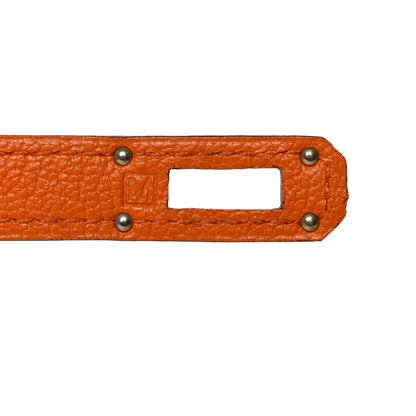 Hermes Chevre Mysore Kelly Longue Wallet Orange 7 of 10
