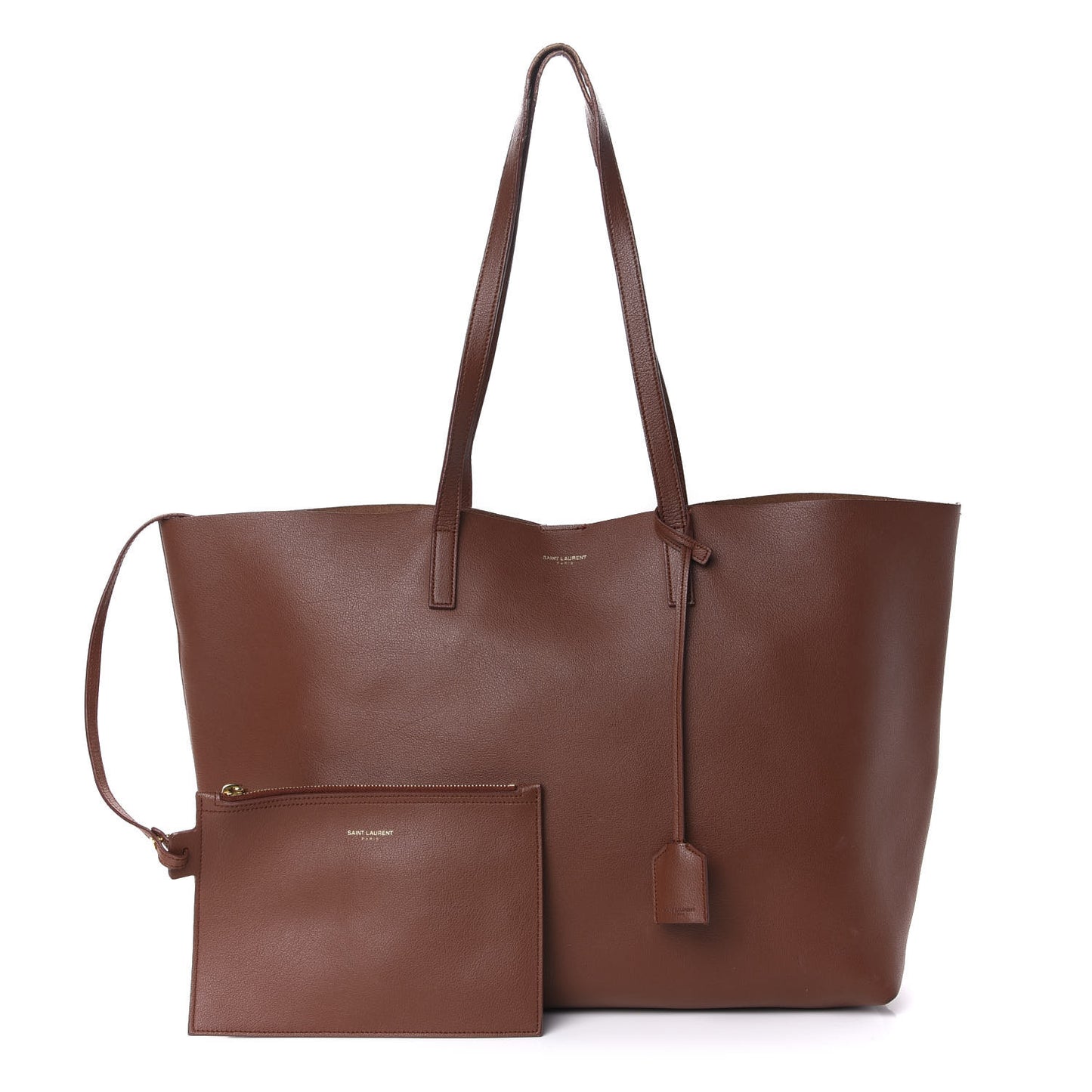 Calfskin Large Shopping Tote Cognac