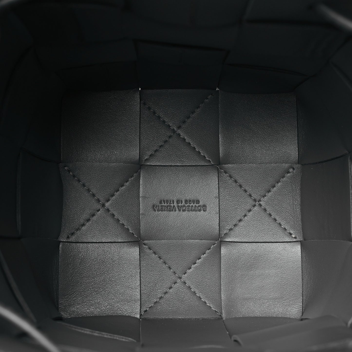 Nappa Maxi Intrecciato Small Cassette Bucket Bag Thunder