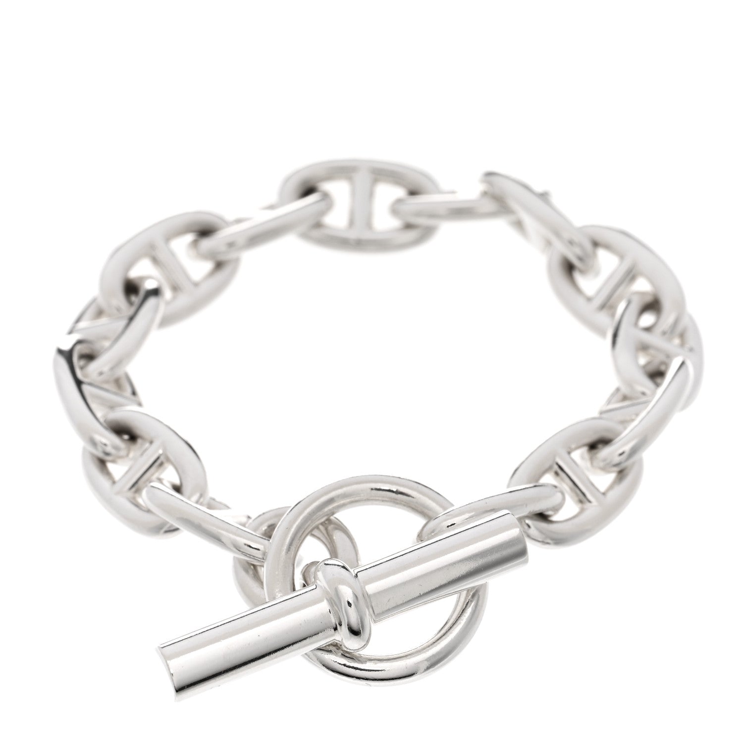 Hermes Sterling Silver GM Chaine d'Ancre Bracelet 2 of 4