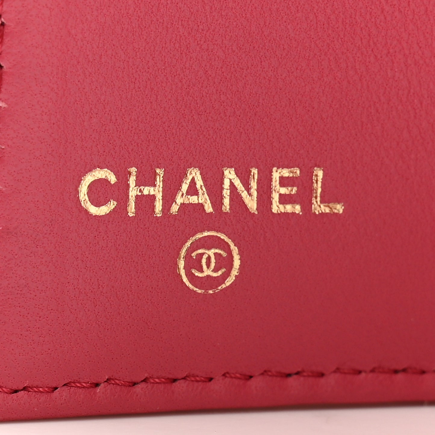 Lambskin Quilted Tri-Fold Flap Wallet Pink