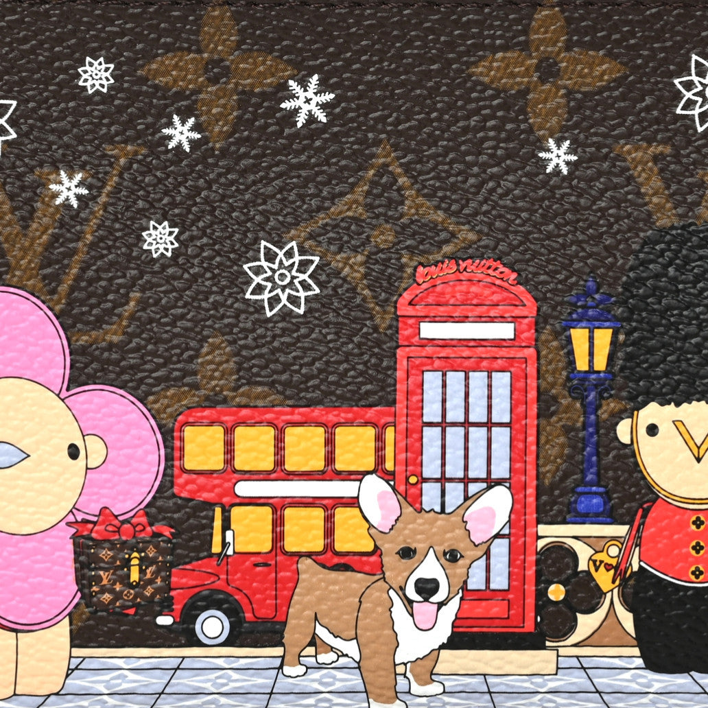 Louis Vuitton Monogram 2021 Christmas Animation London Mini Pochette Accessories Red 7 of 10