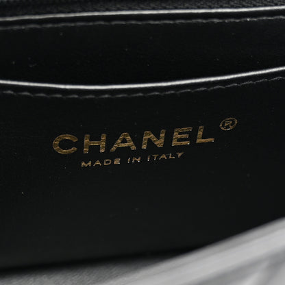 Chanel Lambskin Quilted Mini Top Handle Rectangular Flap Black 6 of 11