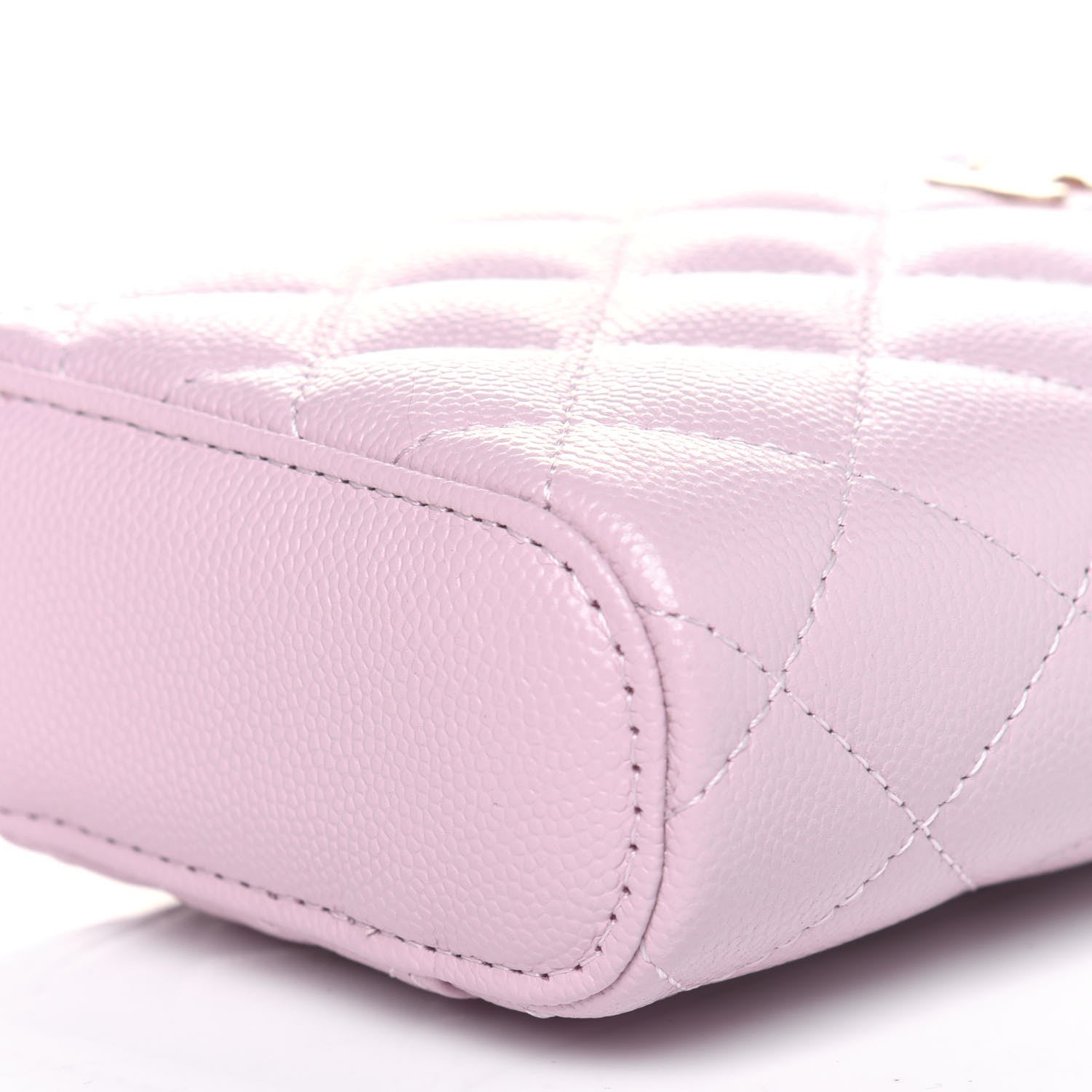 Chanel Caviar Quilted Small Vertical Coco Beauty Vanity Case With Chain Light Pink 9 of 11