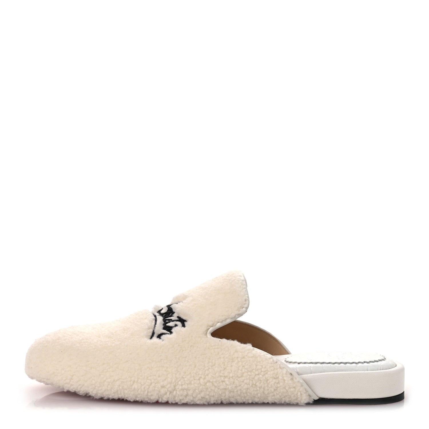 Christian Louboutin Navy Coolito Donna Slippers 38.5 White 1 of 10