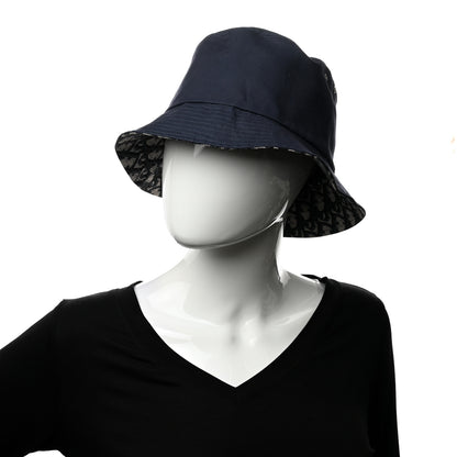 Christian Dior Oblique Reversible Teddy-D Brim Bucket Hat Blue 4 of 8