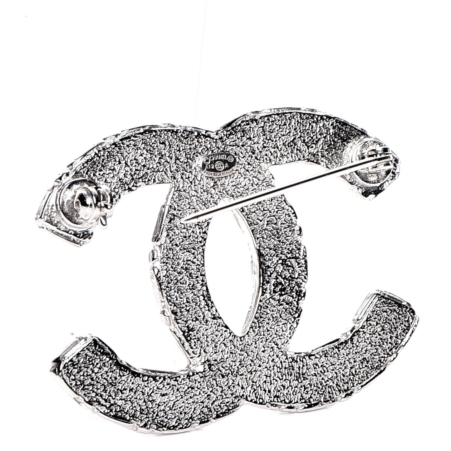 Crystal CC Brooch Silver