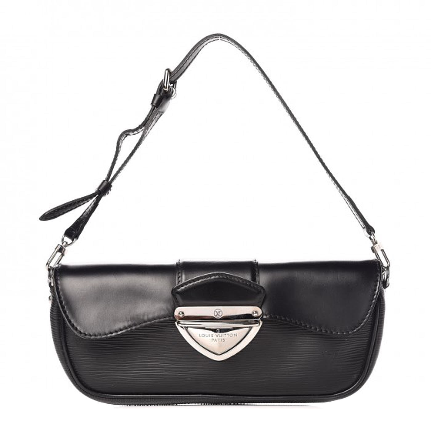 Louis Vuitton Epi Montaigne Clutch Black 2 of 8