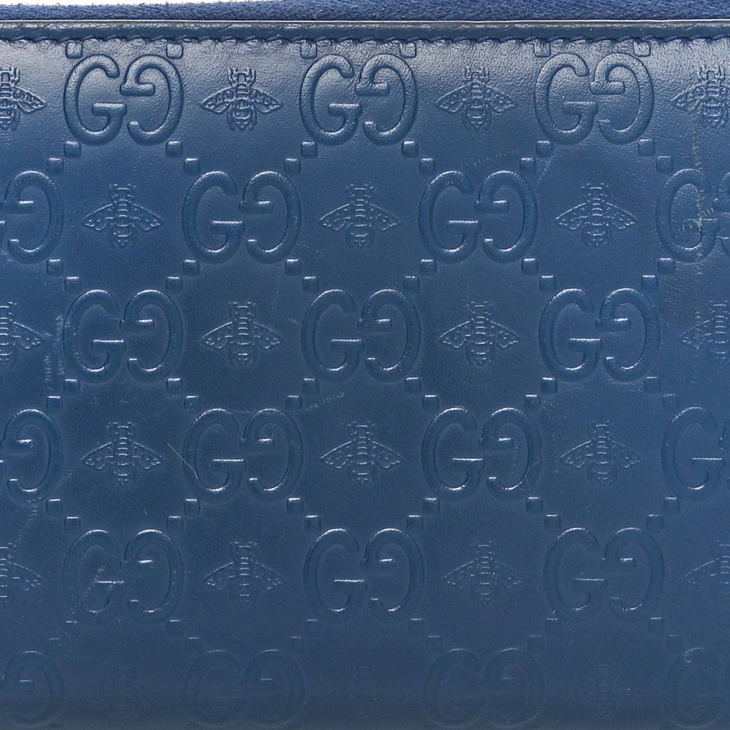 Guccissima Zip Around Wallet Blue