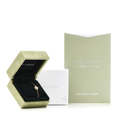 Van Cleef & Arpels 18K Yellow Gold Mother of Pearl Sweet Alhambra Bracelet 6 of 6