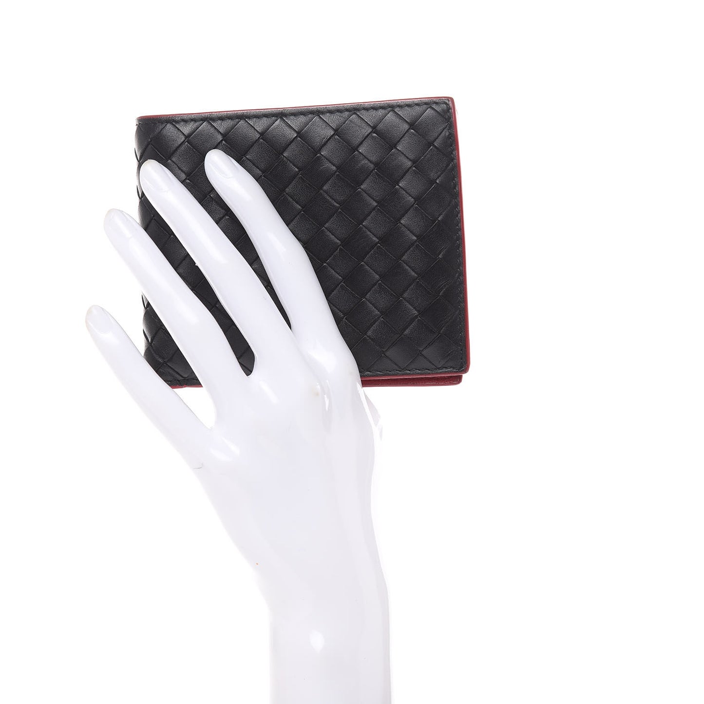 Nappa Intrecciato Bi-Fold Wallet Black Multicolor