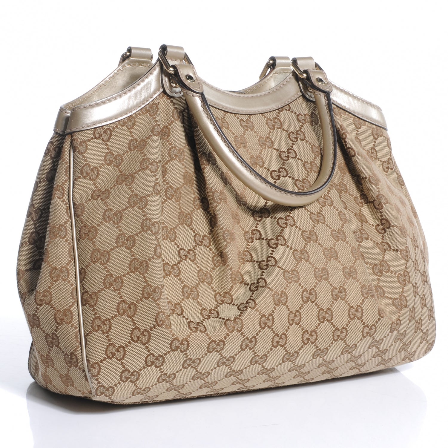 Gucci Monogram Medium Sukey Tote Champagne 3 of 8