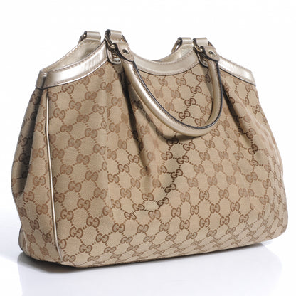 Gucci Monogram Medium Sukey Tote Champagne 3 of 8