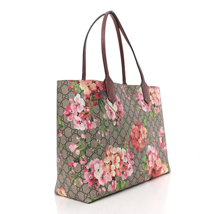 Gucci GG Supreme Monogram Blooms Medium Reversible Tote Beige Multicolor Dry Rose 4 of 21
