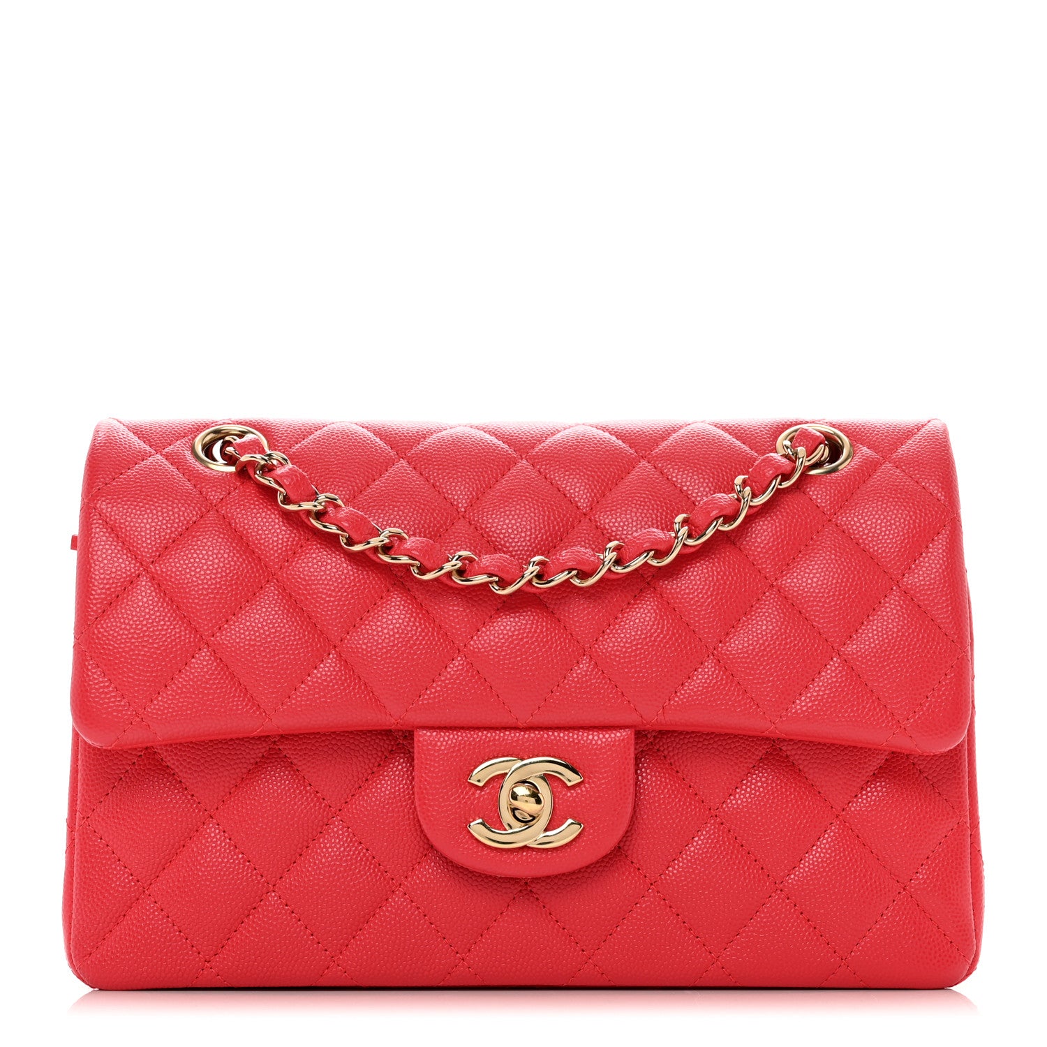 Chanel Caviar Quilted Small Double Flap Red 1 of 12