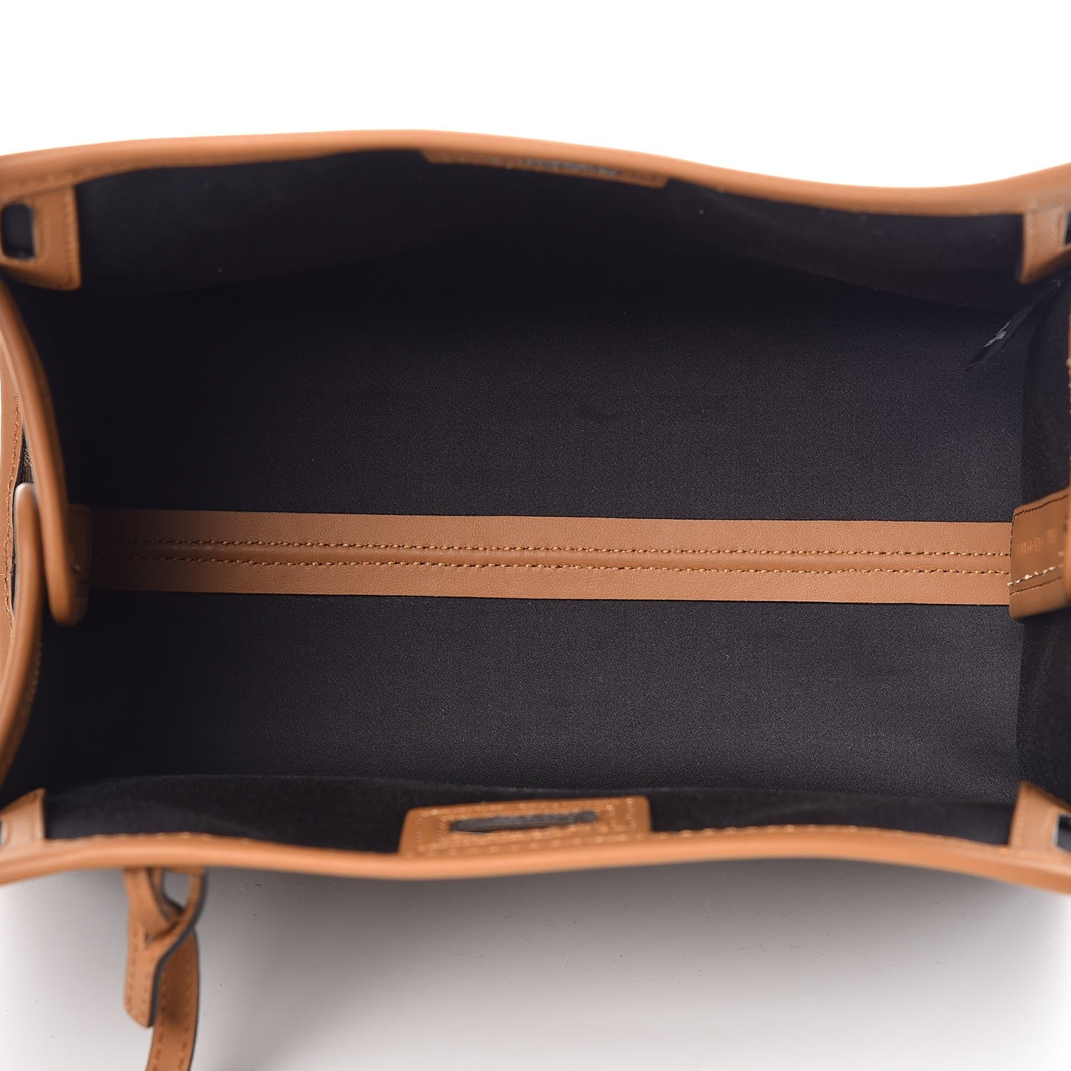 Fendi Glazed Fabric Vitello Century FF 1974 Stamp Patch Mini Peekaboo Defender Cover Mogano Panna Caramello 5 of 7