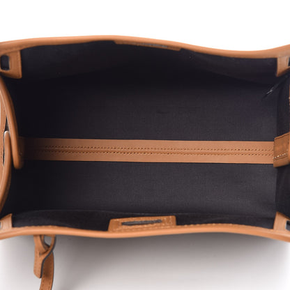 Fendi Glazed Fabric Vitello Century FF 1974 Stamp Patch Mini Peekaboo Defender Cover Mogano Panna Caramello 5 of 7