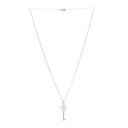 Tiffany 18K Rose Gold Knot Key Pendant Necklace 3 of 6