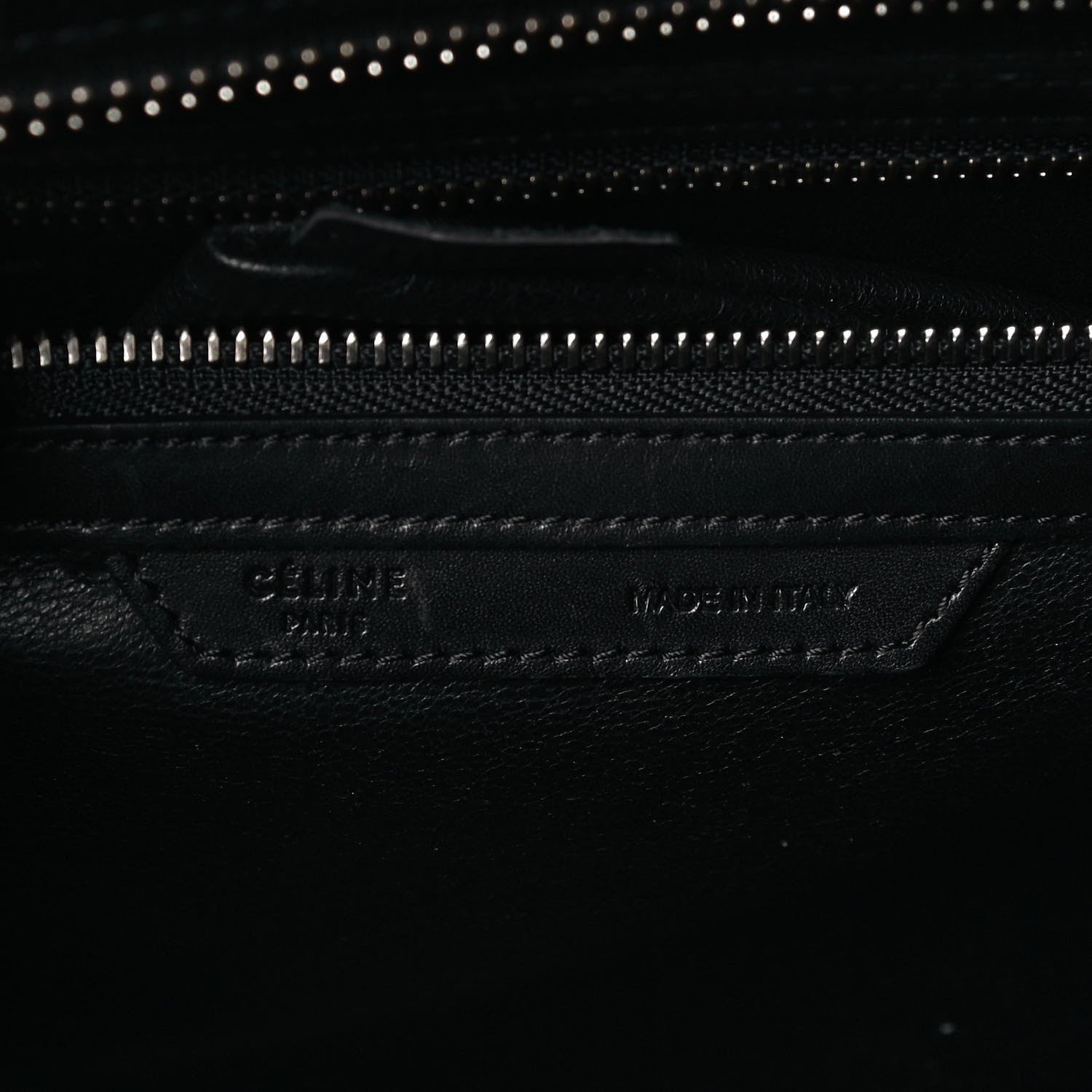 Celine Calfskin Astrakhan Embossed Mini Luggage Black 6 of 22