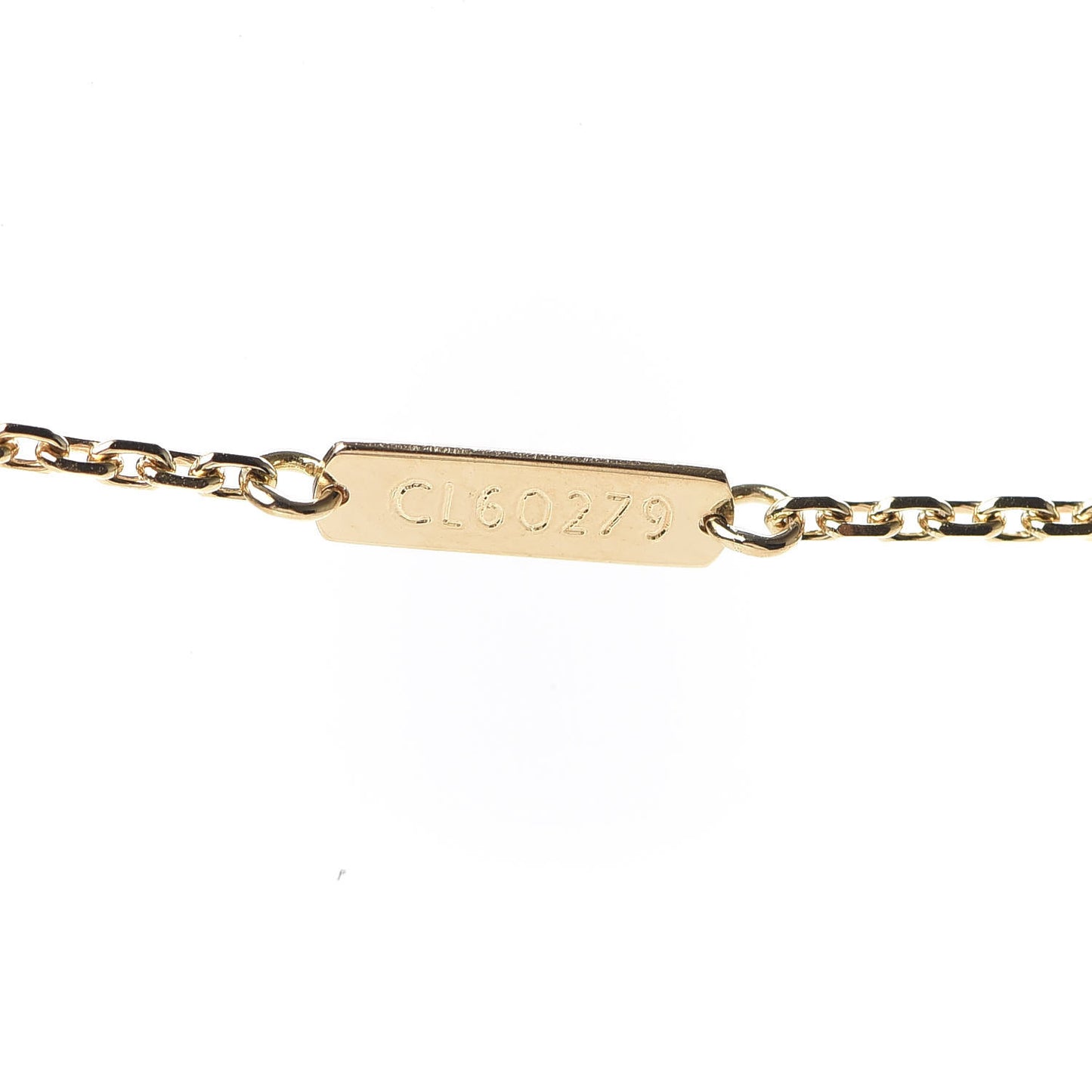 18K Yellow Gold Black Onyx Vintage Alhambra Pendant Necklace