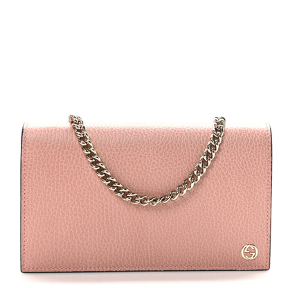 Gucci Dollar Calfskin Medium Betty Chain Wallet Soft Pink 1 of 11