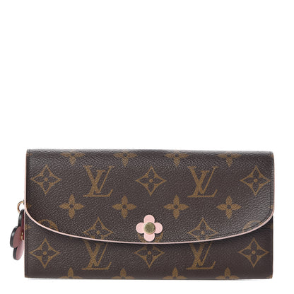 Louis Vuitton Monogram Bloom Flower Emilie Wallet 1 of 8