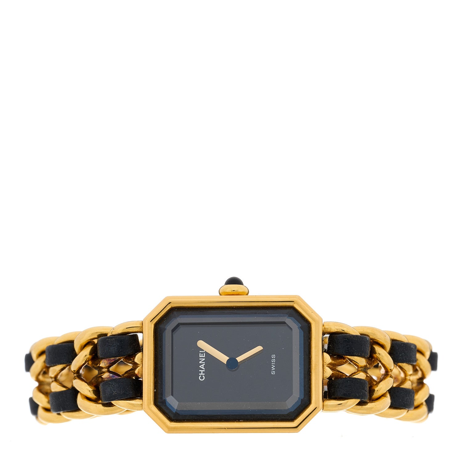 Chanel Stainless Steel Lambskin 20mm Chain Premiere Quartz Watch Gold M 2 of 4