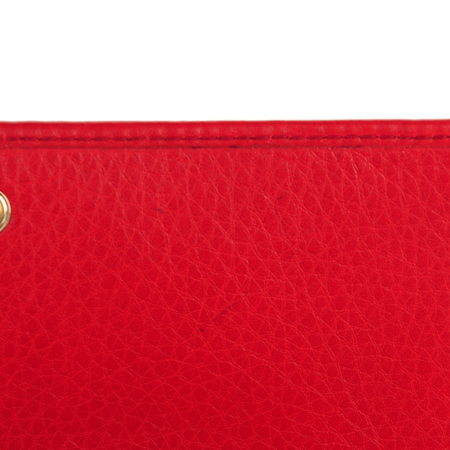 Pebbled Calfskin Soho Continental Wallet Red