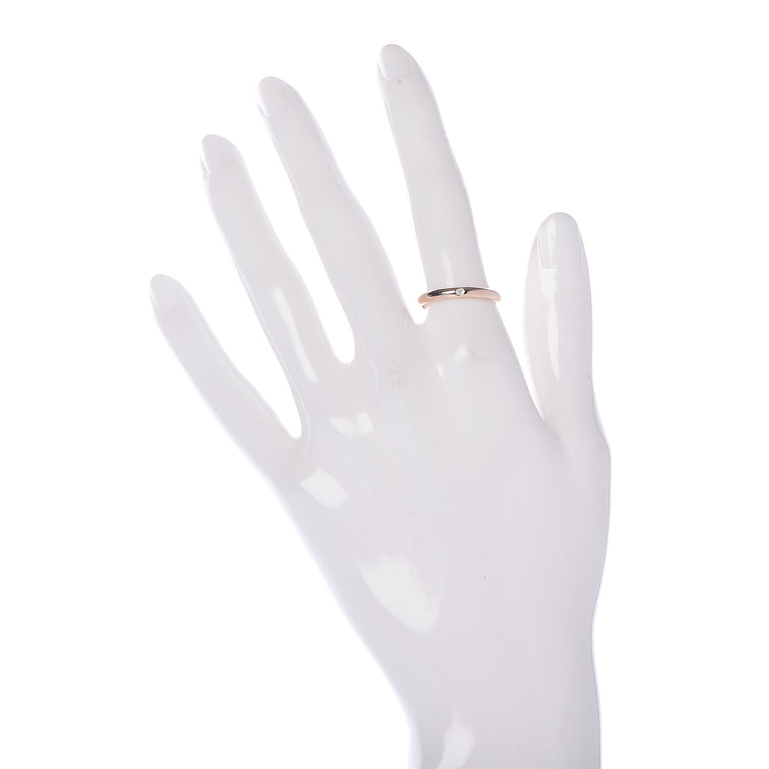 Cartier 18K Pink Gold Diamond 2.6mm 1895 Wedding Band Ring 54 6.75 2 of 5