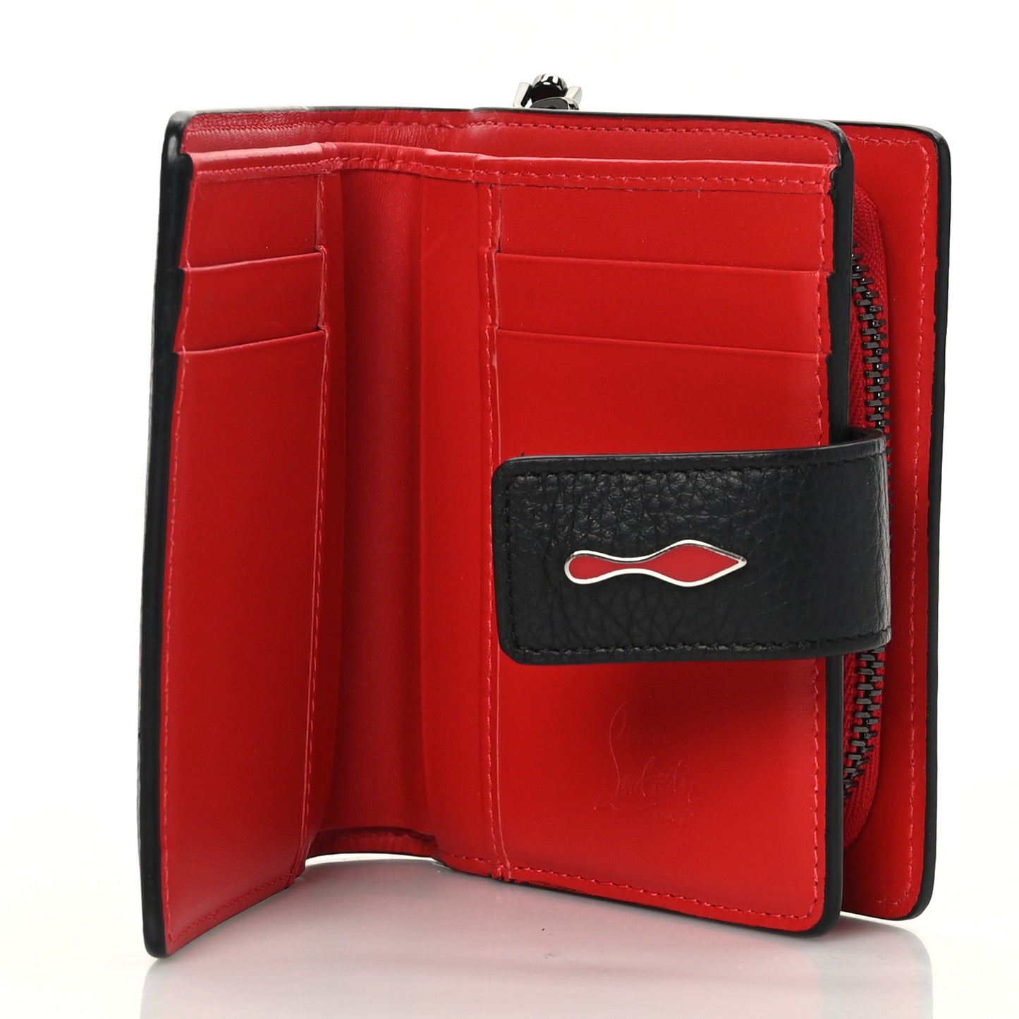 Calfskin Patent Mini Paloma Wallet Black