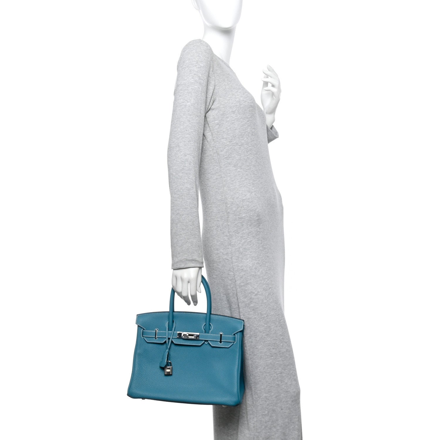 Hermes Togo Birkin 30 Blue Jean 2 of 10