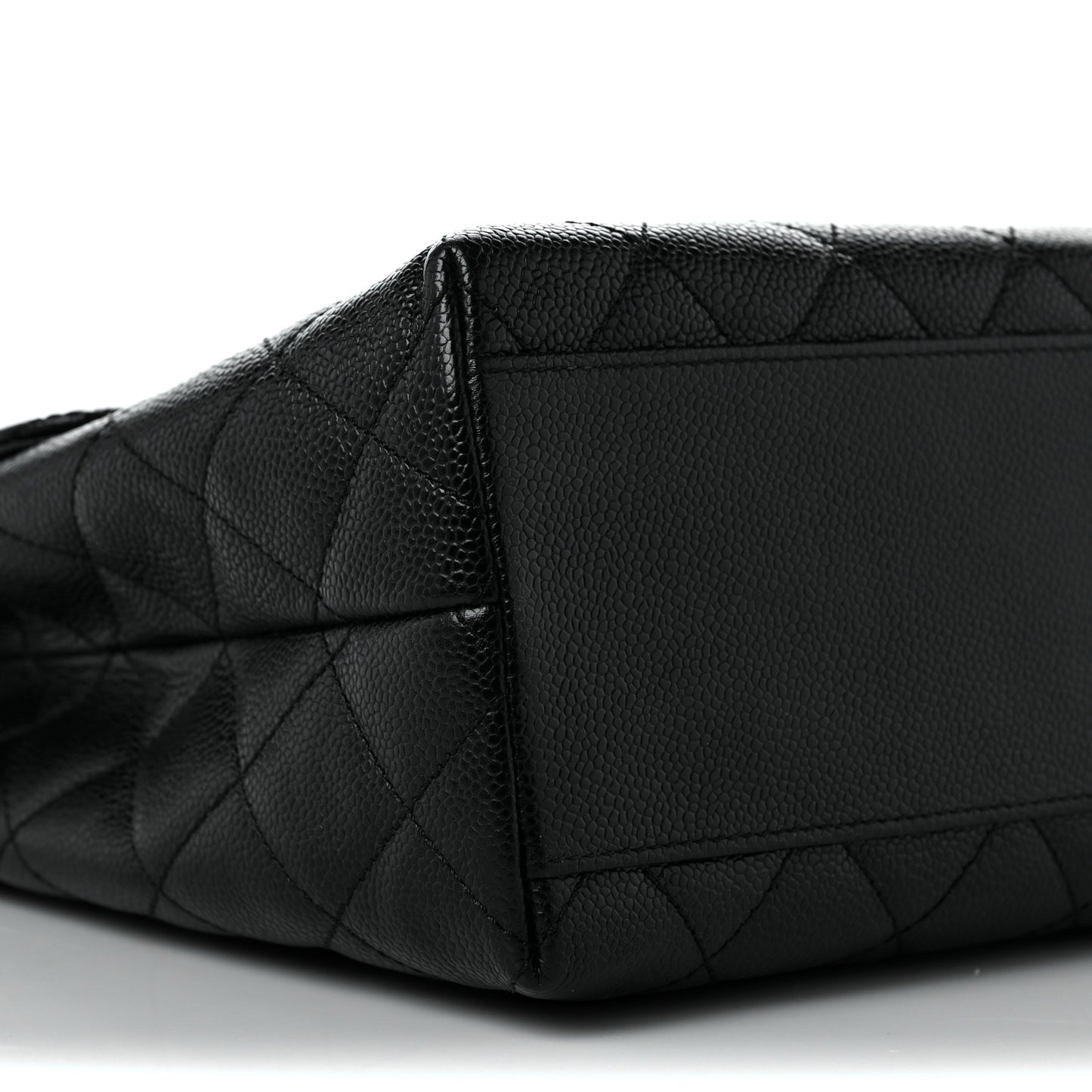 Caviar Quilted Jumbo Kelly Flap Black