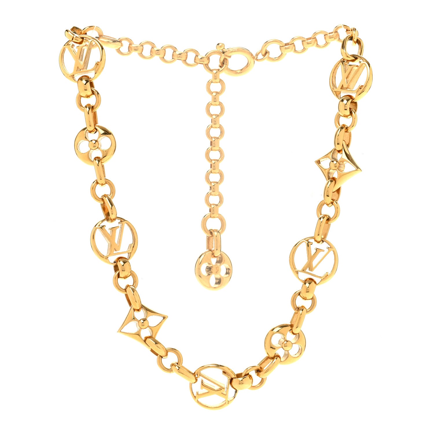 Louis Vuitton Metal Crazy in Lock Necklace Gold 3 of 6