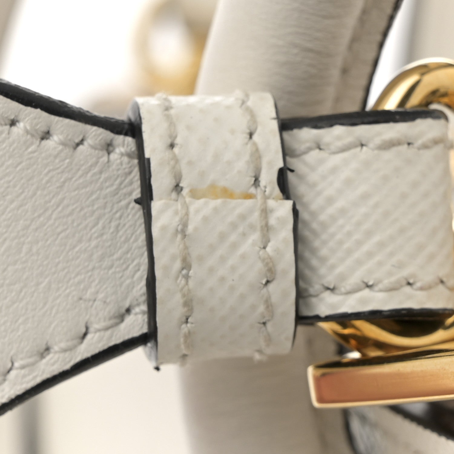 Prada Saffiano City Calfskin Greche Paradigme Bag White Black 12 of 12