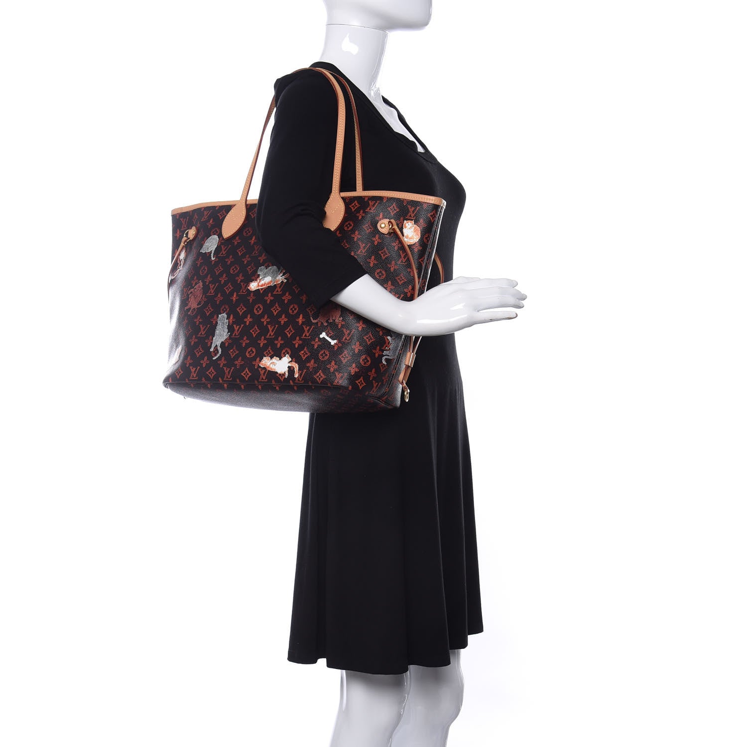 Louis Vuitton Catogram Neverfull MM Marron 2 of 10