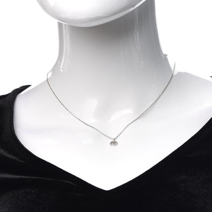 Gucci 18K White Gold Diamond Running G Pendant Necklace 2 of 6