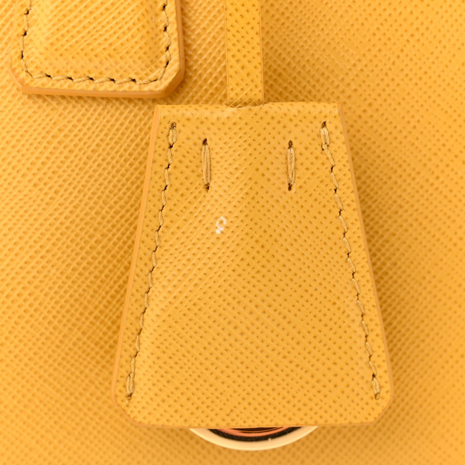 Prada Saffiano Lux Mini Promenade Tote Yellow 12 of 12
