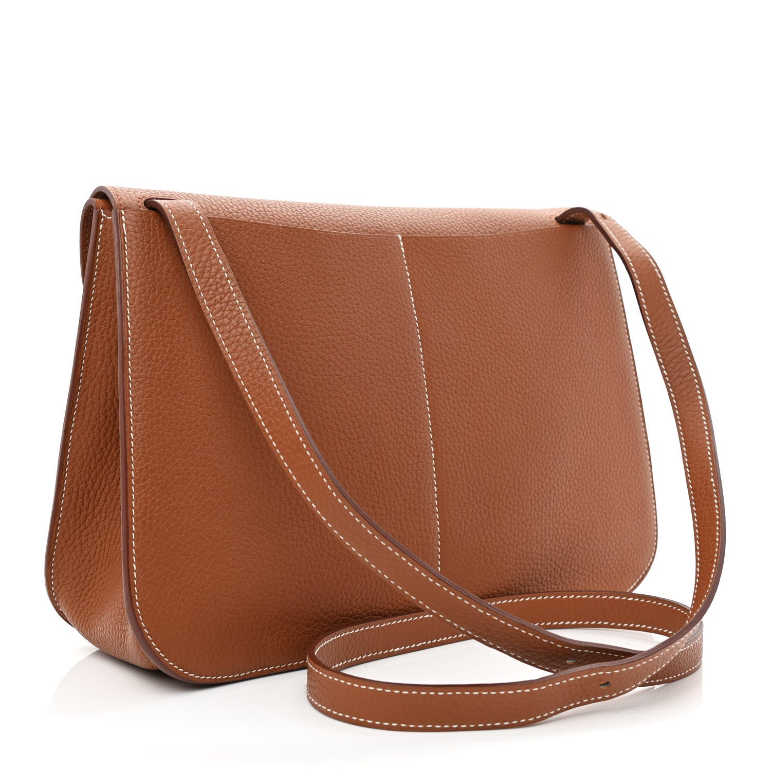 Hermes Taurillon Clemence Halzan 31 Gold 3 of 12