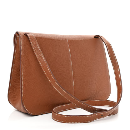 Hermes Taurillon Clemence Halzan 31 Gold 3 of 12