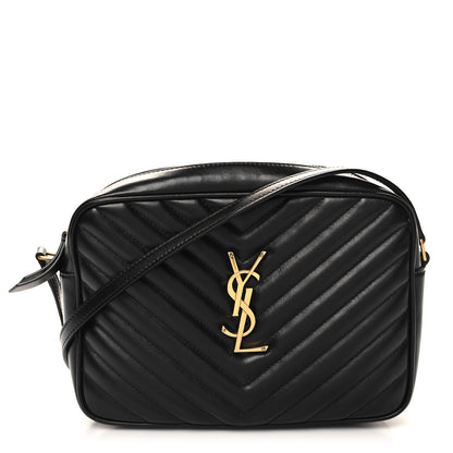 Saint Laurent Calfskin Matelasse Monogram Lou Camera Bag Black 1 of 11