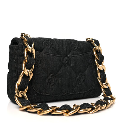 Chanel Denim Quilted Medium Funky Town Flap Black 3 of 10