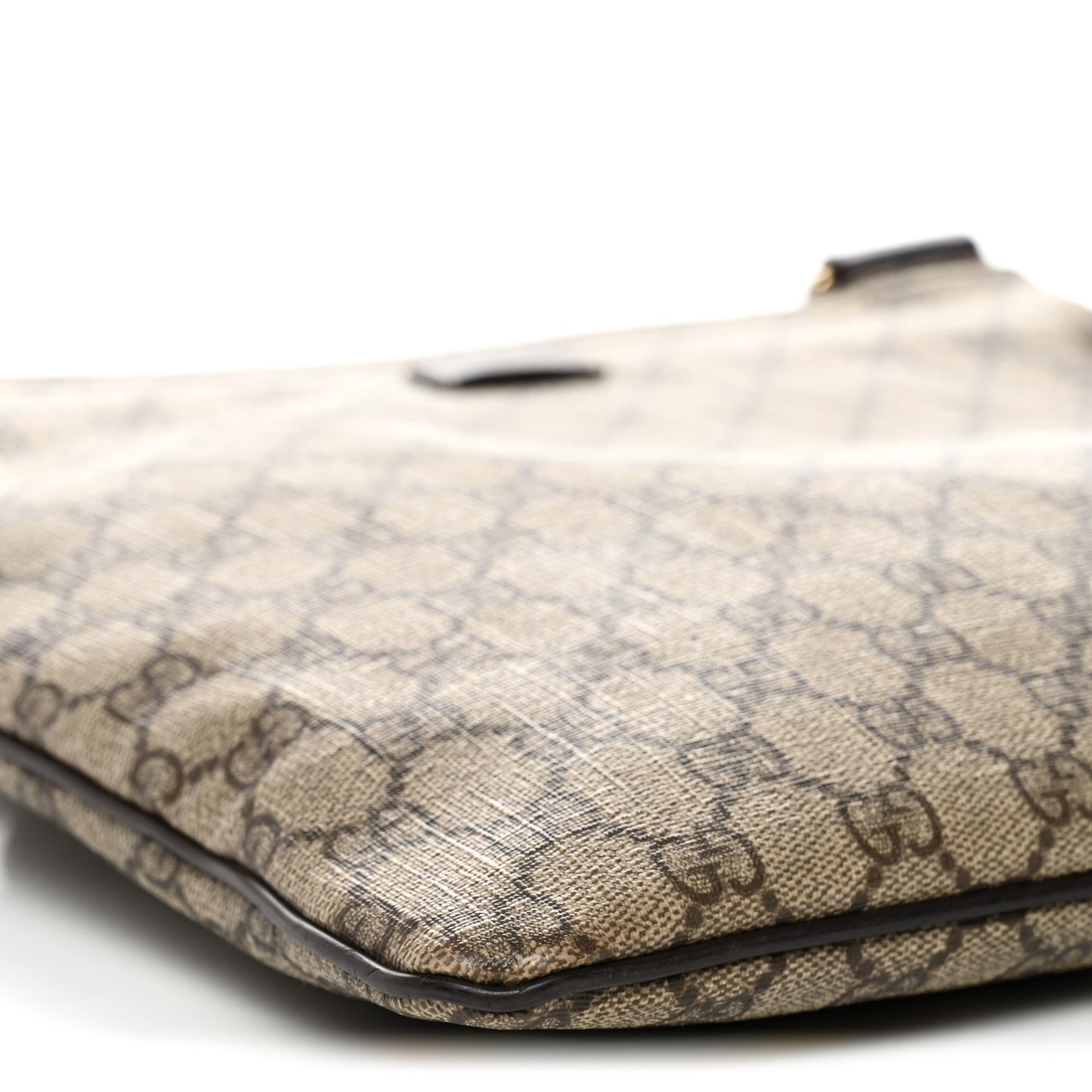 GG Supreme Monogram Medium Flat Messenger Bag Dark Brown