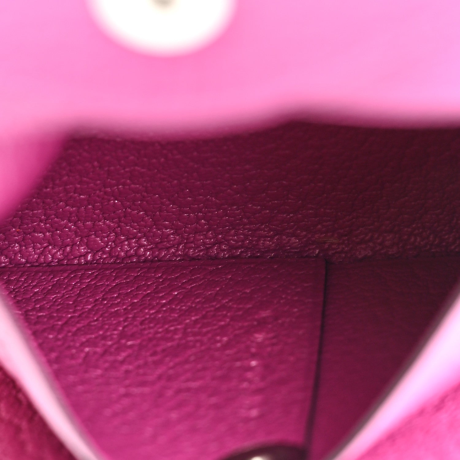 Hermes Chevre Mysore Bastia Coin Purse Rose Pourpre 6 of 10
