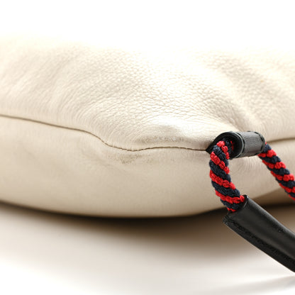 Gucci Calfskin Logo Drawstring Backpack Mystic White 12 of 12