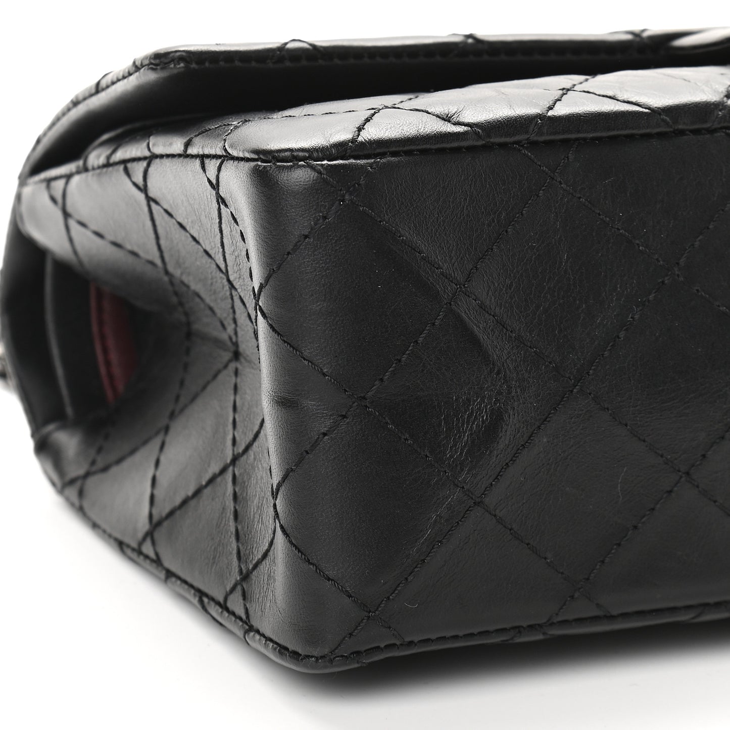 Aged Calfskin Quilted 2.55 Reissue 225 Flap Black