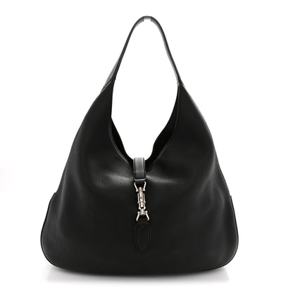 Gucci Soft Grained Calfskin Large Jackie Hobo Black 1 of 12