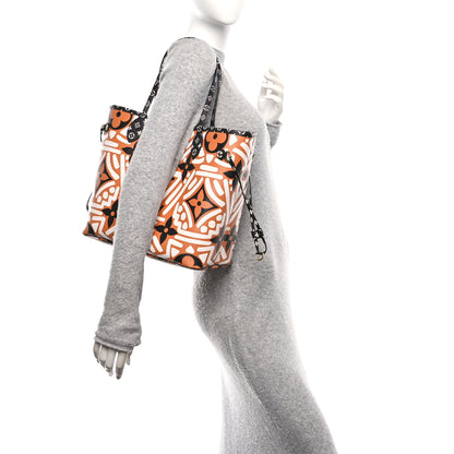 Louis Vuitton Monogram Giant Crafty Neverfull MM Creme Caramel 3 of 10