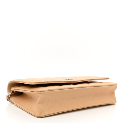 Chanel Caviar Quilted Wallet On Chain WOC Beige 4 of 12