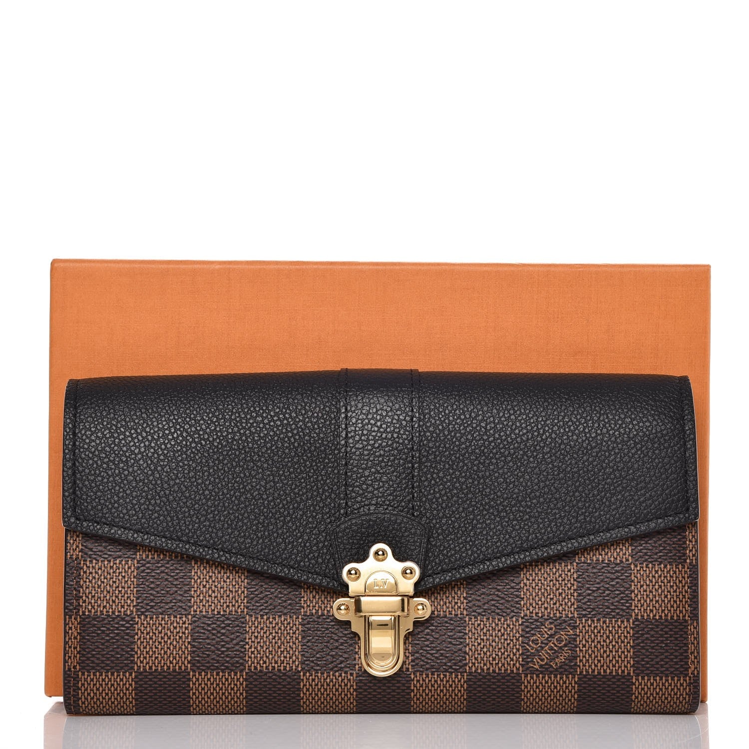 Louis Vuitton Damier Ebene Clapton Wallet Black 8 of 8